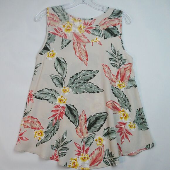 Style & Co. Womens  Size PM Floral Printed Sleeveless High-Low Swing Top - Picture 6 of 10
